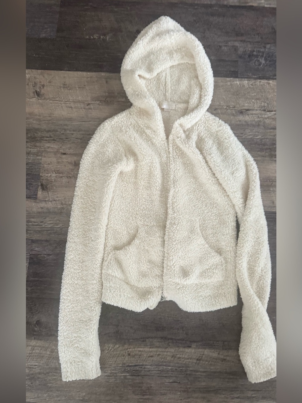 Barefoot Dreams Cream Hooded Sherpa Jacket